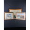 Image 1 : Lot of 3 Vintage Paintings/Prints in Frames From Local Estate.  NO SHIPPING