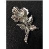 Image 2 : Beautiful Flower Rhinestone Silvertone Brooch
