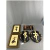 Image 1 : Lot of Vintage Chalkware Dancers Wall Hangings