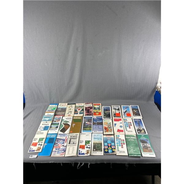Lot of Vintage US Road Maps