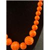 Image 2 : Lovely Long Vintage Orange Beads Necklace