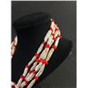Image 2 : Vintage Multistrand Orange & White Pearl Necklace