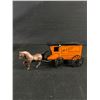 Image 2 : New In Box. 1931 Hawkeye Home Hardware 1:24 Scale Die Cast Collectible Piggy Bank Truck Plus Horse P