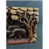 Image 2 : Nice African Wood Carved Panels. With Elephants Etc