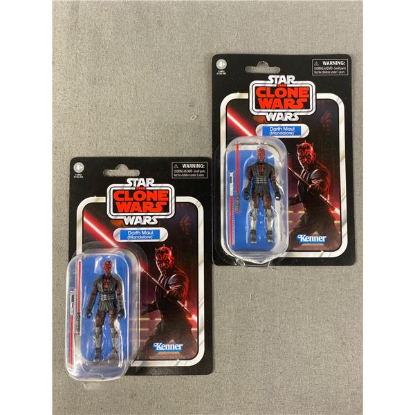 2 Kenner Star Wars Clone Wars "Darth Maul (Mandalore) Figures In Original Pkgs