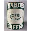 Image 2 : 3 Vintage Collectible Tin Coffee Cans - 8.25"H Nabob "Hotel Blend" & 3.75" H Folger's & Yuban
