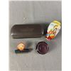 Image 1 : Vintage Collectibles - 4"H Made In Occupied Japan Vase On Wood Base, American Optics Metal Goggles C