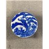Image 1 : 2.5" Blue & White Asian Trinket Dish w/ Bird Design On Lid