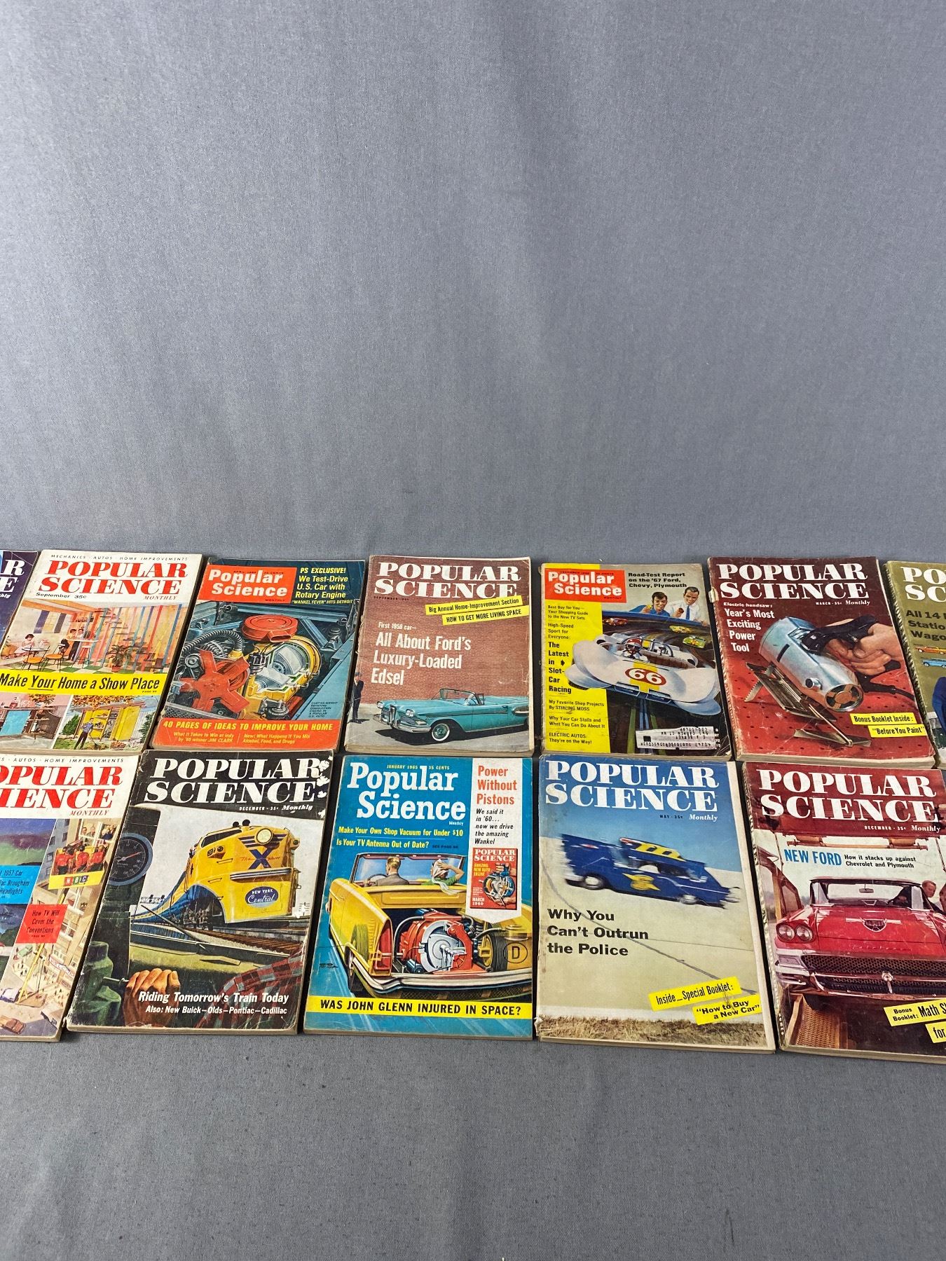 13 Vintage Popular Science Magazines - 50's & 60's