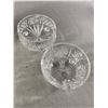 Image 2 : Beautiful Pinwheel Crystal Lot - 10"H Vase & 2 Footed Candy Dishes Approx. 5.75" & 5.5" Diam