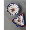 Image 2 : Vintage Home Décor Lot - Matching Germany Bowl w/Lid & 8" H 3 Stem Vase,Matching Hand Painted Nasco 