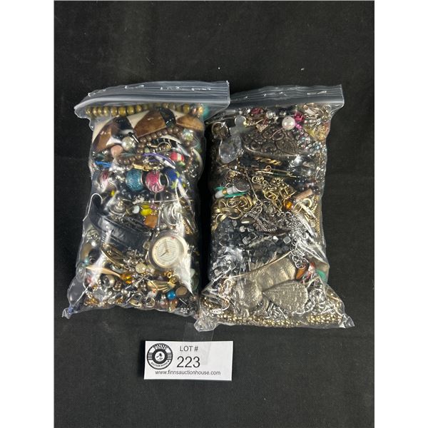 2 Small Bags of Misc Jewelry and Parts