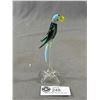 Image 2 : 6"H Old Murano Glass ITALY Perfume Bottle w/ Dauber & 5"H Parrot On Stand