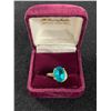 Image 1 : Beautiful Vintage 10K Gold Plate Aquamarine Ring
