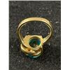 Image 3 : Beautiful Vintage 10K Gold Plate Aquamarine Ring
