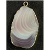 Image 2 : 10K Gold Wrapped Genuine Agate 1.75" H Pendant