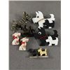 Image 2 : Vintage 4.75" x 4" x 2" Scotty Dog Hinged Jewelry Box w/ Scotty Dog Brooch Collection