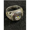 Image 2 : Exquisite White Gold Plate Simulated Diamond Ring