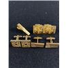 Image 1 : Old Gold Plated Cuff Link Lot