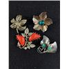 Image 2 : Antique Flower Brooch Lot