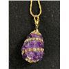 Image 2 : Vintage Gold Jadite Art Deco Double Chain Necklace. Approx. 52"L