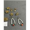 Image 5 : Genuine Coral, Jade, Pearl Earring Lot