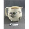 Image 8 : 3 Pitcher Jugs - 5" H Crown Ducal England, 4.25" H Royal Doultan KEW England & Unmarked 6"H White Fl