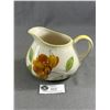 Image 8 : 3 Pitcher Jugs - 4.5" H Wade England Bronze Trim, 4"H Multi Floral Coronet Ware England & 5"H Hand P