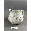 Image 8 : 3 Pitcher Jugs - 6"H Dresden Floral, 6.5" H Pink Maling England & 7.5"H Unmarked Grape Leaf