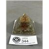 Image 2 : 2 Organite Pyramids - Turquoise (Retails $280) & Labradorite (Retails $150) Plus Natural Mixed Quart