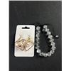 Image 2 : New - 3 Pairs Of Natural Stone Earrings, 2 Rose Quartz (Retails $290) & Citrine (Retails $150) Plus 