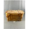 Image 2 : 2 Vintage Baskets - 10" x 11" x 20" Picnic (Needs Repair) & 7" x 7.5" x 9.5" Fruit