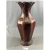 Image 2 : Beautiful Pair Of 18.5" H Decorative Pressed Tin Vases