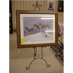 Wolf Print w/ Easel