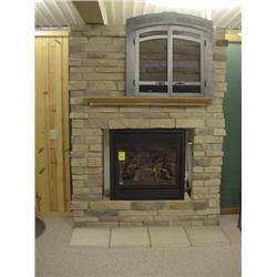 Napoleon GD70-NT Fireplace Oak Mantel, Prariebluff Navajo Stone and Hearth Stone