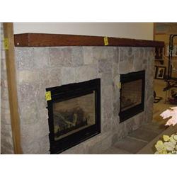 32 Sg Ft Real Stone and 10 1/2 Ft Rustic Mantel