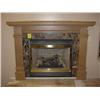 Image 1 : Lennox EDV4035 Fireplace w/ Marble Surround & Oak Mantel