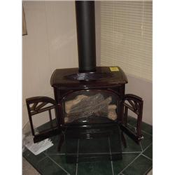 Enviro Westport Porcelain/Enamel Stove w/Screen, Hearth & Blower