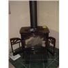 Image 1 : Enviro Westport Porcelain/Enamel Stove w/Screen, Hearth & Blower
