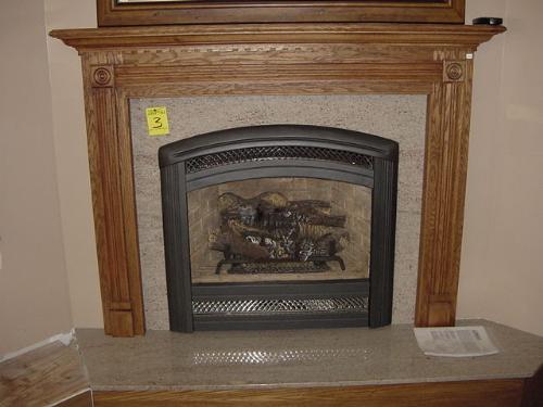 Lennox Lnxlss35cn Fireplace W Remote Oak Mantel Granite