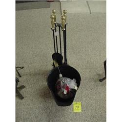 Fireplace tools and Coal Bucket