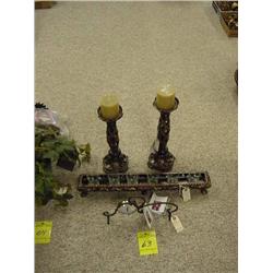 Candle Holders and Clock