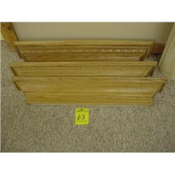 3 Oak Mantels/Shelves