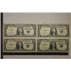 Image 1 : 4-CRISP 1957 & 1957-A $1 SILVER CERTIFICATES BLUE