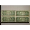 Image 2 : 4-CRISP 1957 & 1957-A $1 SILVER CERTIFICATES BLUE