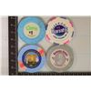 Image 1 : 4-$1 PLASTIC CASINO GAMING TOKENS: OASIS, HARRAH'S