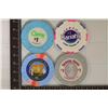 Image 2 : 4-$1 PLASTIC CASINO GAMING TOKENS: OASIS, HARRAH'S