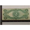 Image 2 : 1917 US LARGE SIZE RED SEAL $2 BILL HORSEBLANKET