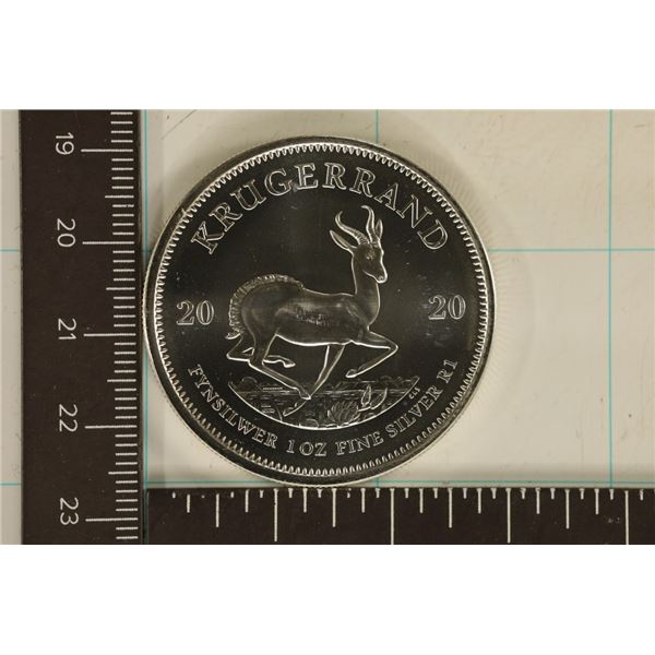 2020 SOUTH AFRICA KRUGERRAND 1 OZ. FINE SILVER UNC