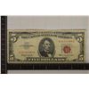 Image 1 : 1963 US RED SEAL $5 NOTE